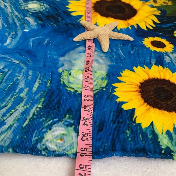 COMFYLUXE cotton blend “Starry Night” 2 in 1 beach towel/tote bag NWT - Picture 7 of 9